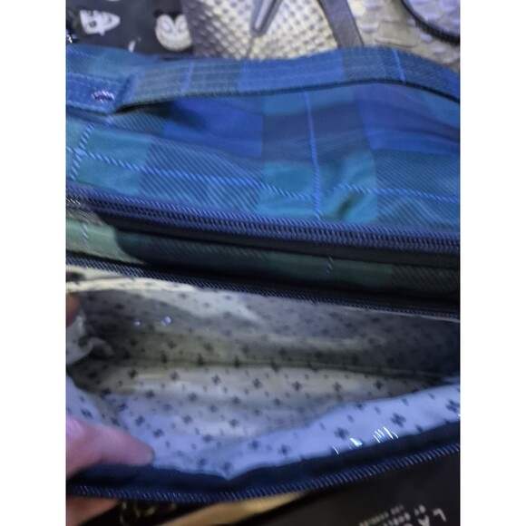 Lug Trolley XL Travel Cosmetic Toiletry Bag Plaid Navy - - Picture 2 of 9